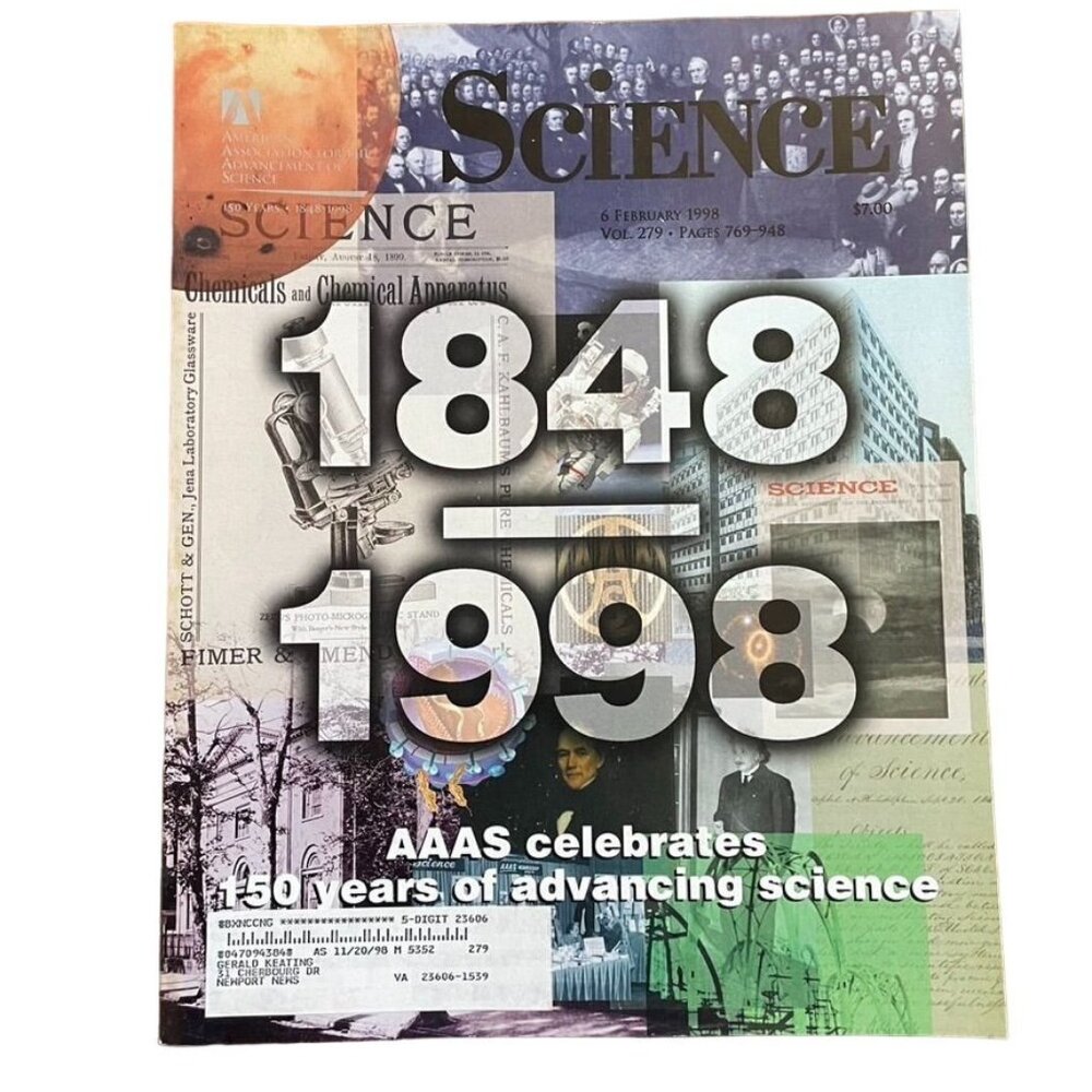 AAAS Science Magazine u  Vol 279 No 5352 February 6 1998150 Years of Advancing S